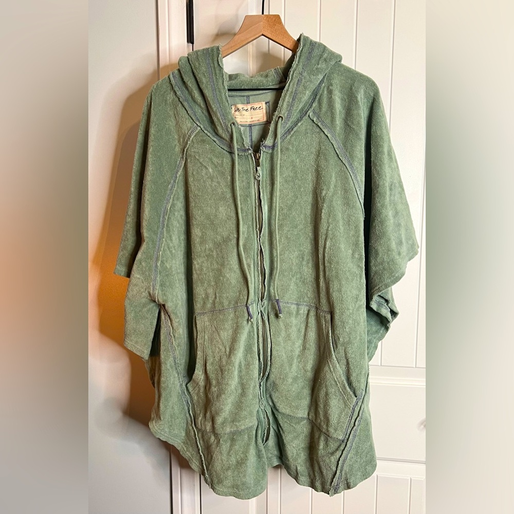 Free People zip pancho.